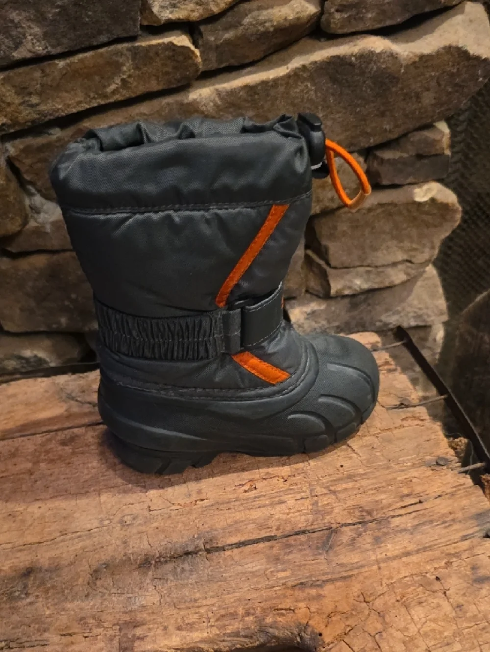 Sorel Kids Navy with Orange Accent Snow Boots